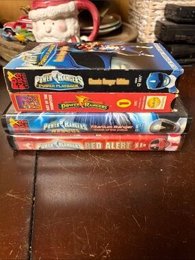 Power Ranger VHS Bundle - Red, Blue, Black